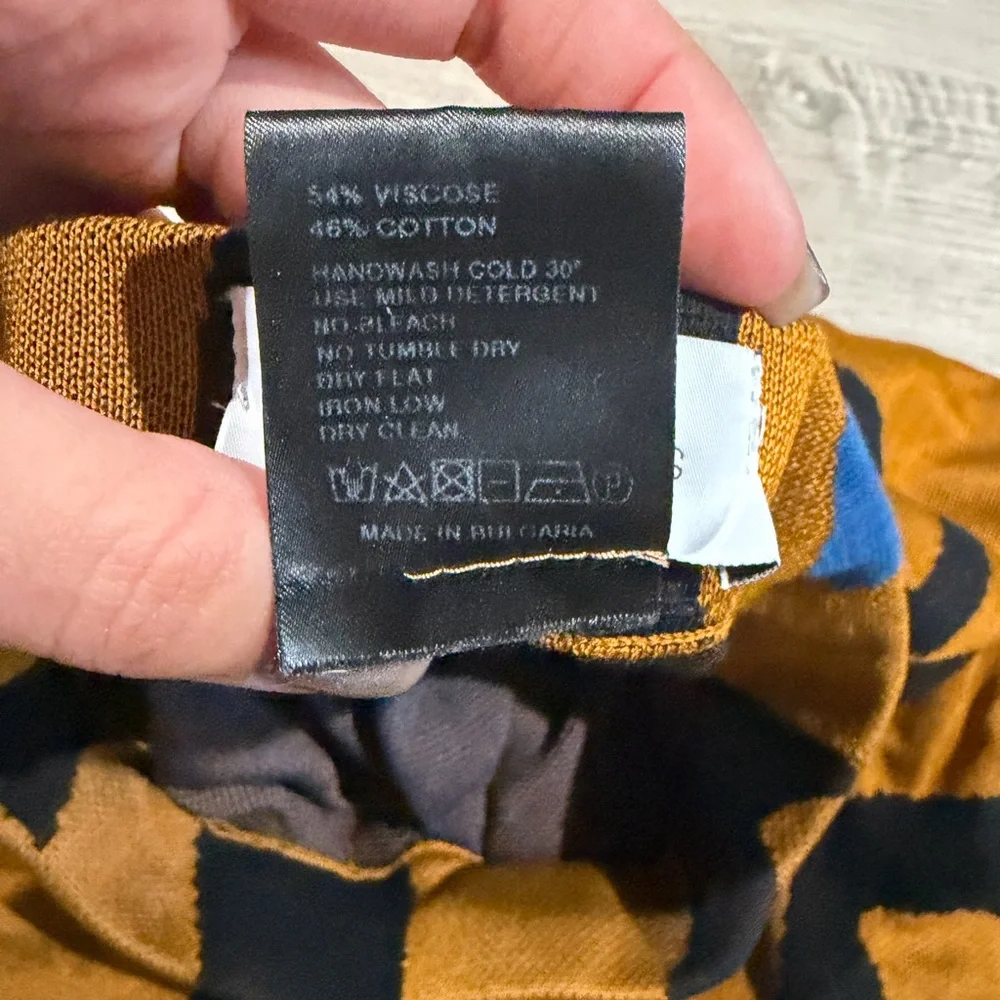 Christian Wijnants Abstract Patterned‎ Skirt in Mustard and Black